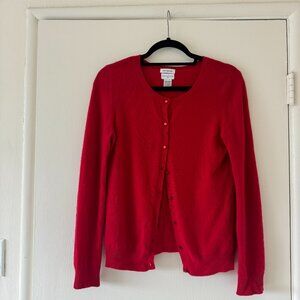 Red Cashmere Cardigan